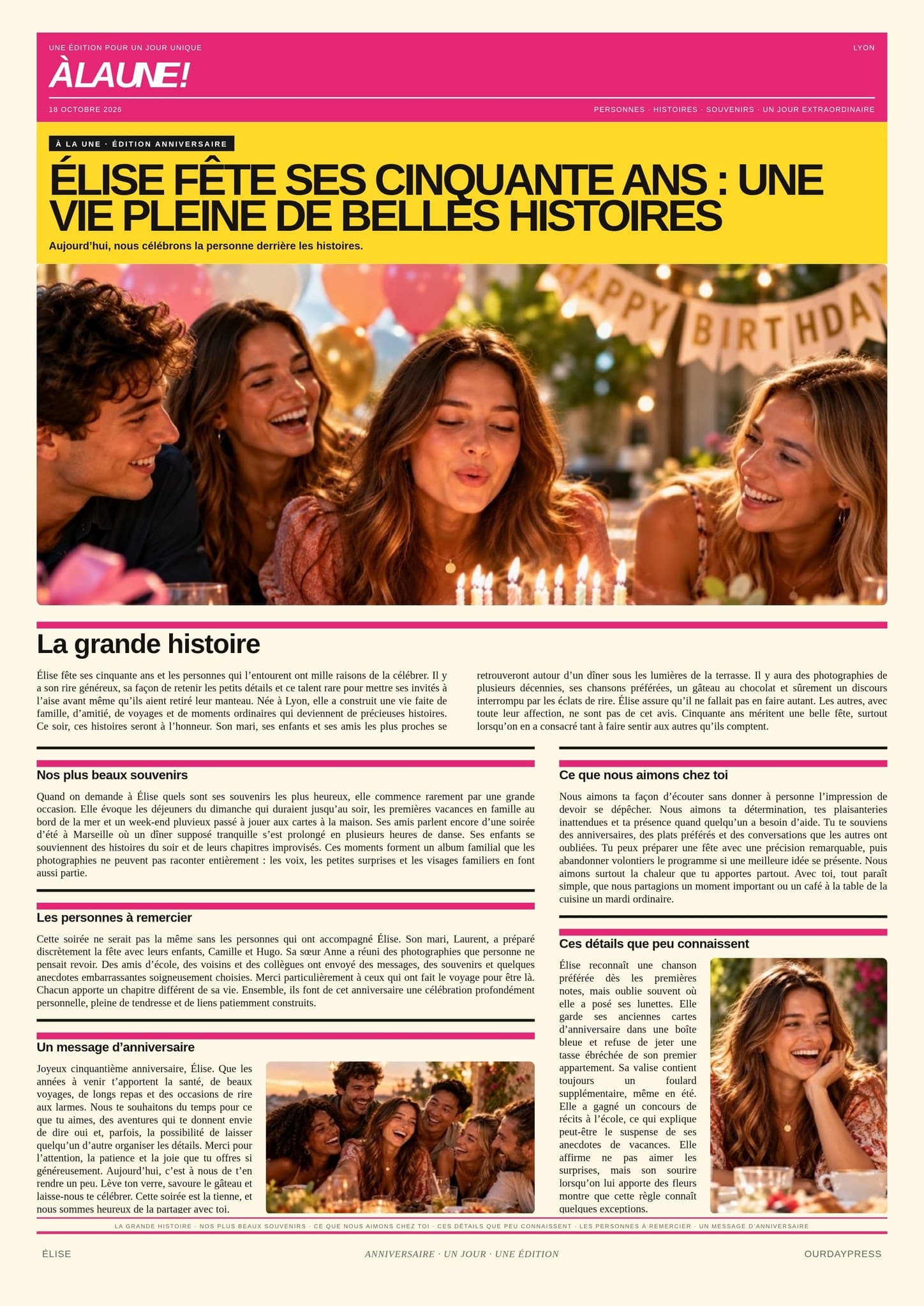 Voir un exemple pour cette occasion